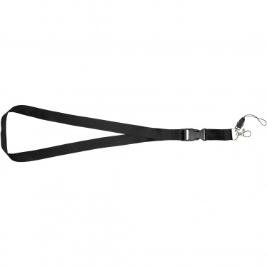 Logotrade Firmengeschenke das Foto: Sagan Lanyard mit abnehmbarer Schnalle und Handyband