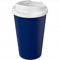 Americano® Eco 350 ml recycelter Becher mit auslaufsicherem Deckel, Blau / Weiß