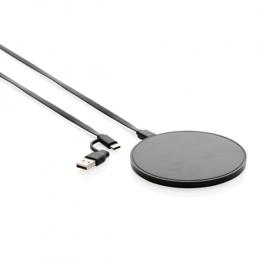 Logotrade Firmengeschenke das Foto: 10W Wireless Charger aus RCS Standard recyceltem Kunststoff
