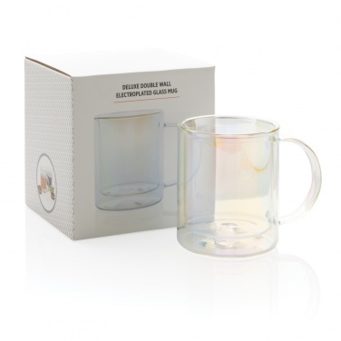 Logotrade Werbegeschenke das Foto: Doppelwandiger Deluxe-Becher aus galvanisiertem Glas