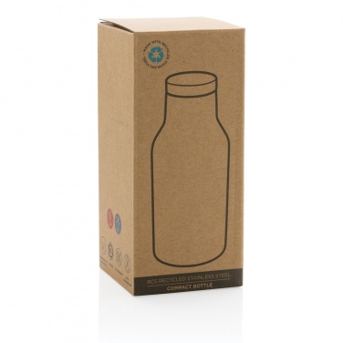 Logotrade Werbeartikel das Foto: RCS recycelte Stainless Steel Kompakt-Flasche