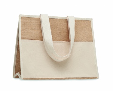 Logotrade Firmengeschenke das Foto: Jute-Canvas Shopping Tasche