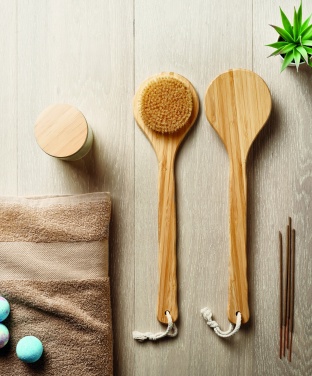 Logotrade Werbeartikel das Foto: Badebürste Bambus