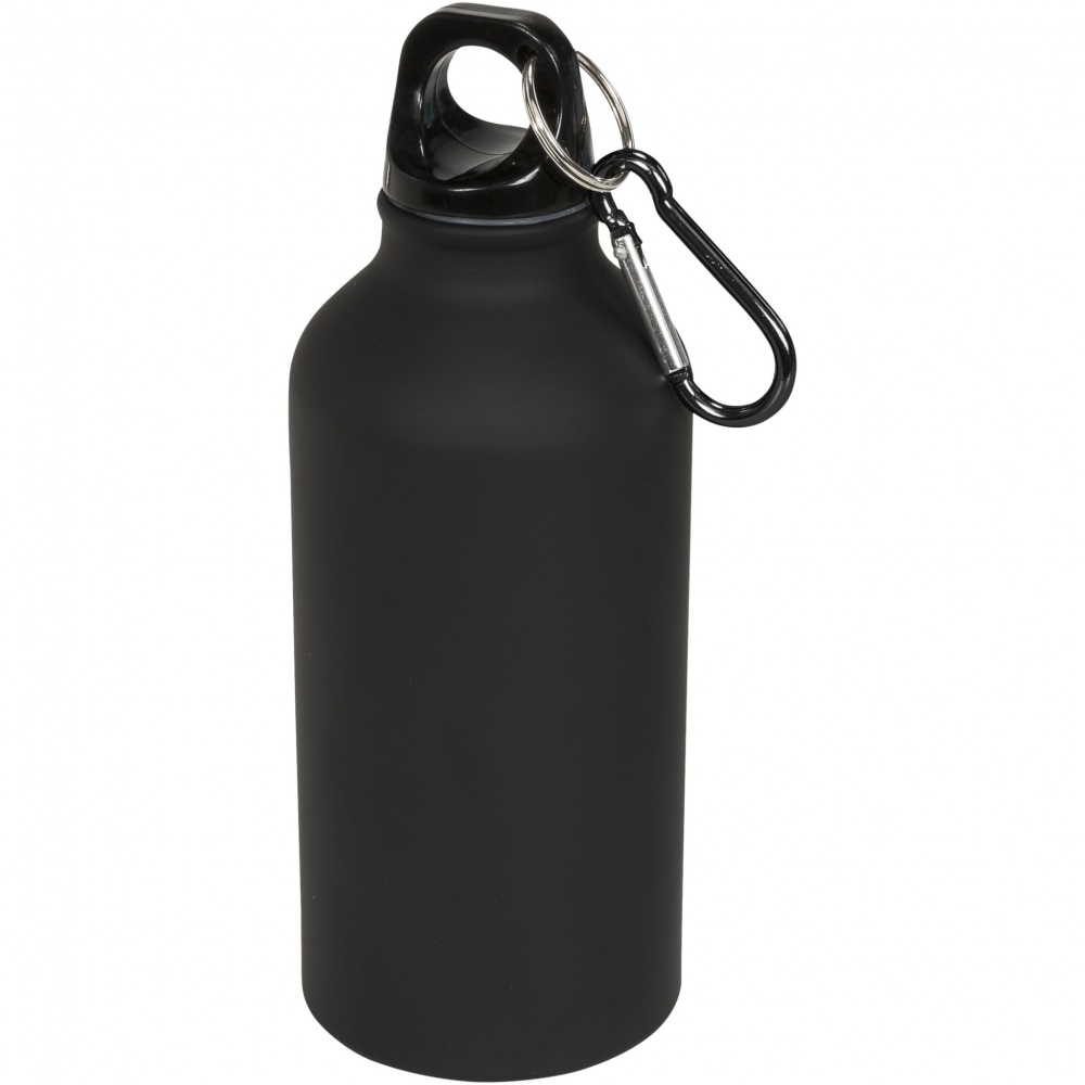 Logo trade promotional items picture of: Oregon 400 ml matte water bottle with carabiner