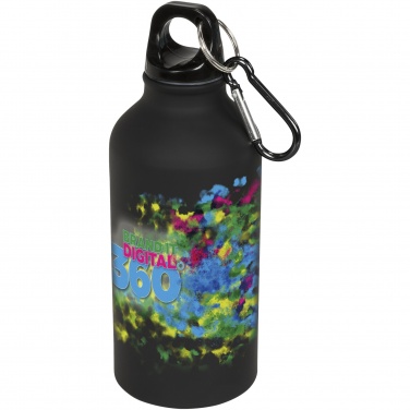 Logo trade promotional giveaways picture of: Oregon 400 ml matte water bottle with carabiner