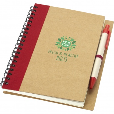 Logotrade promotional gift image of: Priestly recycled notebook with pen