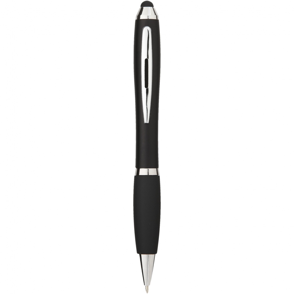 Logotrade advertising products photo of: Nash coloured stylus ballpoint pen with black grip