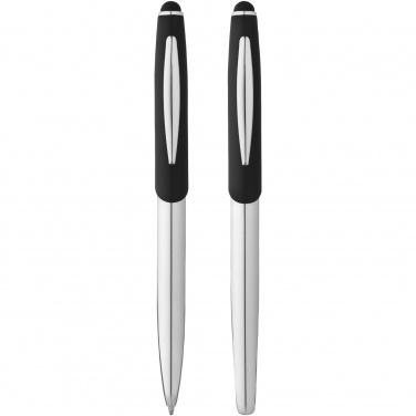 Logo trade promotional giveaways picture of: Geneva stylus ballpoint pen and rollerball pen set