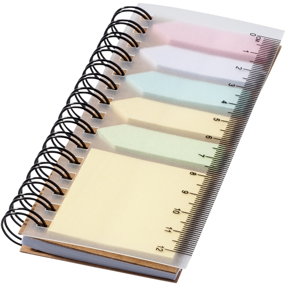 Logo trade promotional merchandise photo of: Spinner spiral notebook with coloured sticky notes