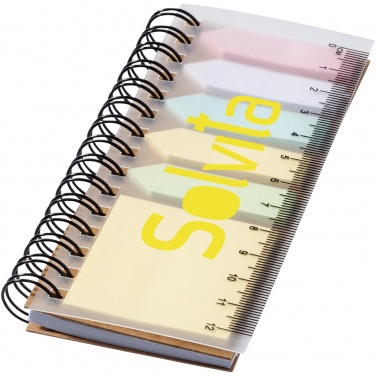 Logo trade advertising products image of: Spinner spiral notebook with coloured sticky notes