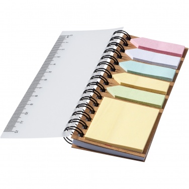 Logo trade business gifts image of: Spinner spiral notebook with coloured sticky notes