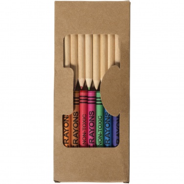 Logotrade advertising products photo of: Lucky 19-piece coloured pencil and crayon set