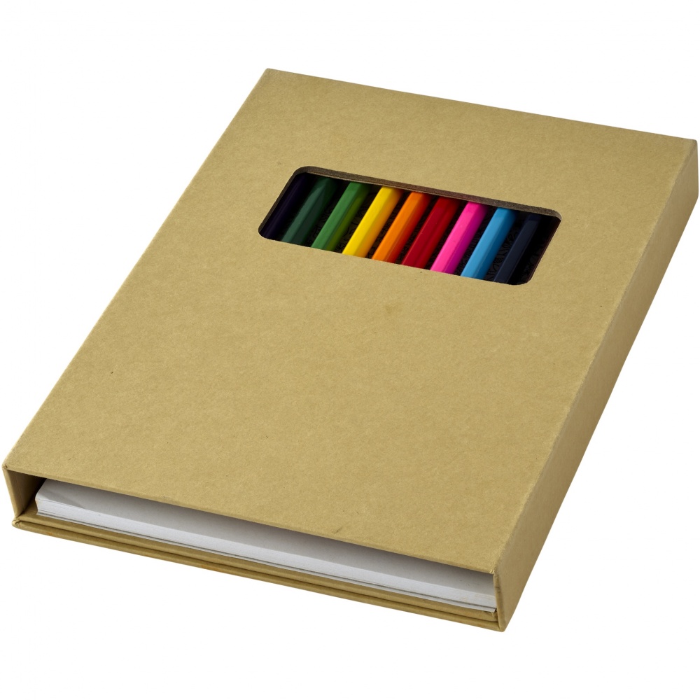 Logo trade corporate gifts image of: Pablo colouring set with drawing paper