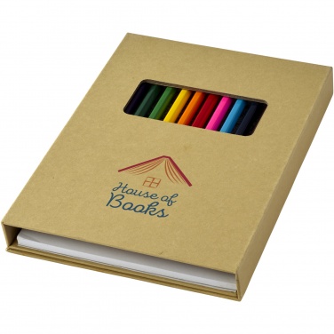 Logo trade advertising products image of: Pablo colouring set with drawing paper
