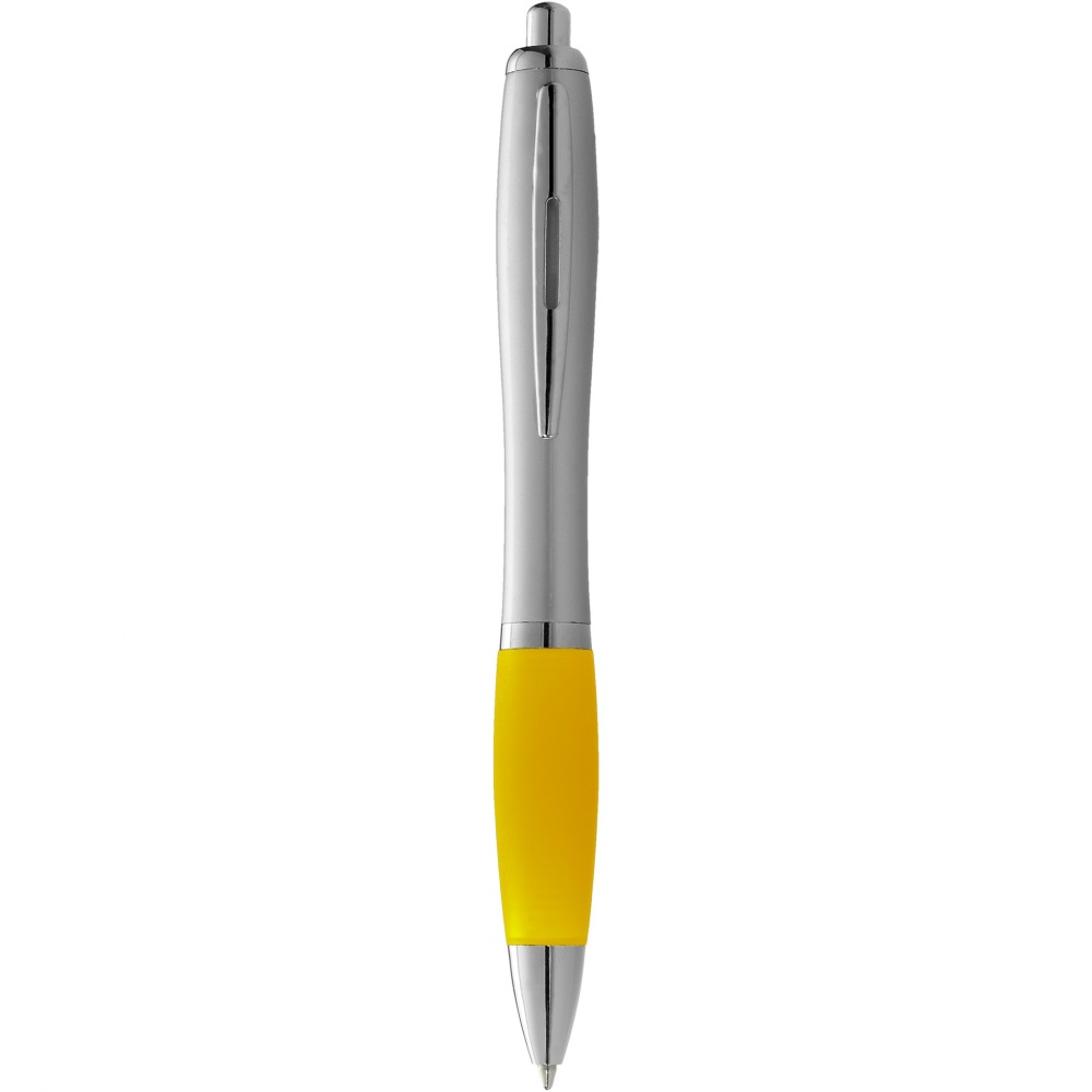 Logotrade corporate gifts photo of: Nash ballpoint pen silver barrel and coloured grip