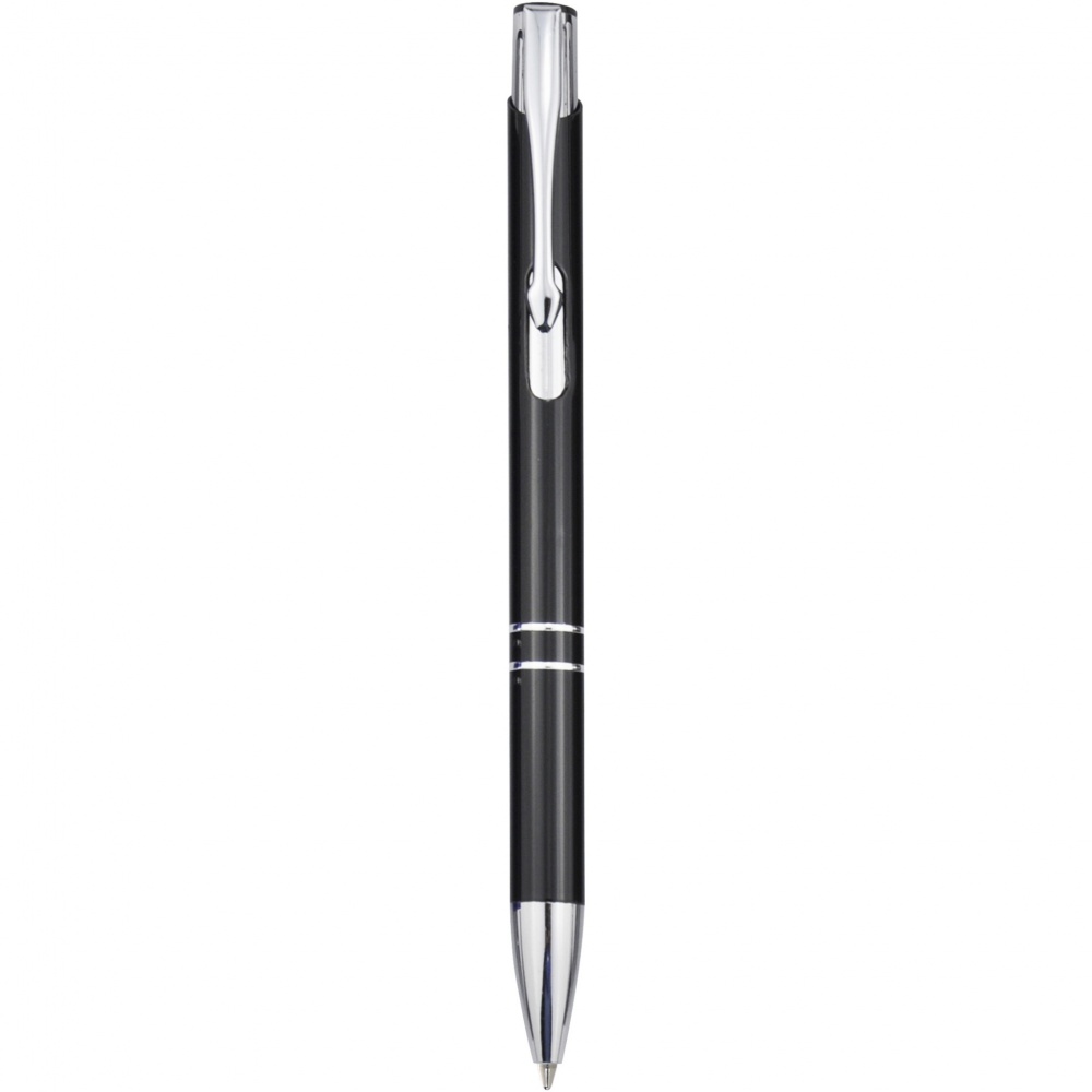 Logo trade promotional merchandise image of: Moneta aluminium click ballpoint pen (blue ink)