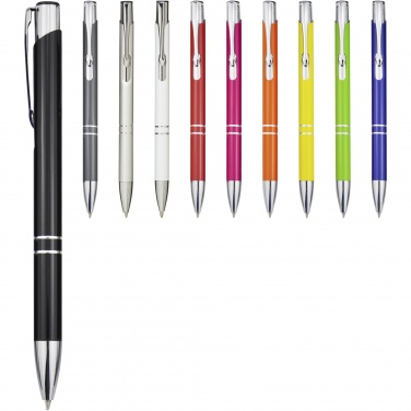Logotrade corporate gift picture of: Moneta aluminium click ballpoint pen (blue ink)