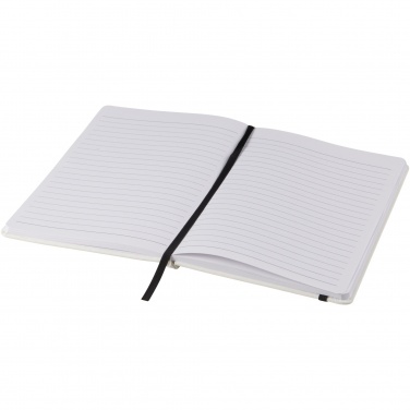 Logotrade promotional merchandise photo of: Spectrum A5 white notebook with coloured strap