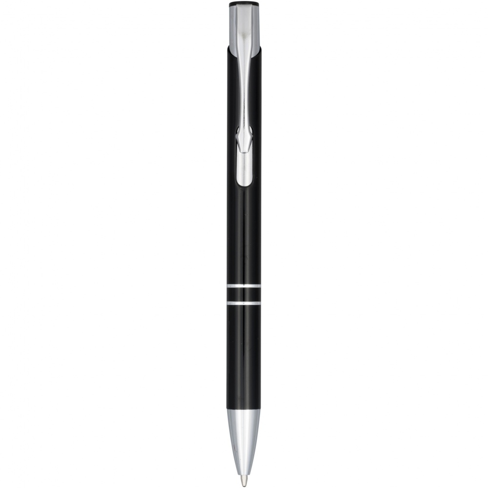 Logo trade promotional merchandise image of: Moneta anodized aluminium click ballpoint pen