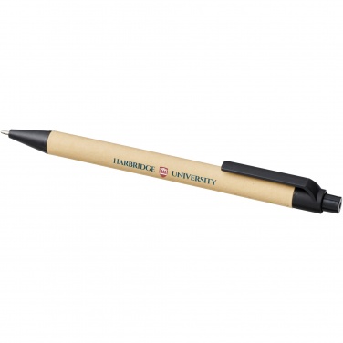 Logotrade promotional merchandise image of: Berk recycled carton and corn plastic ballpoint pen
