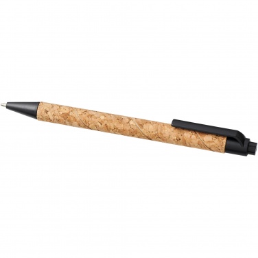 Logo trade promotional items image of: Midar cork and wheat straw ballpoint pen