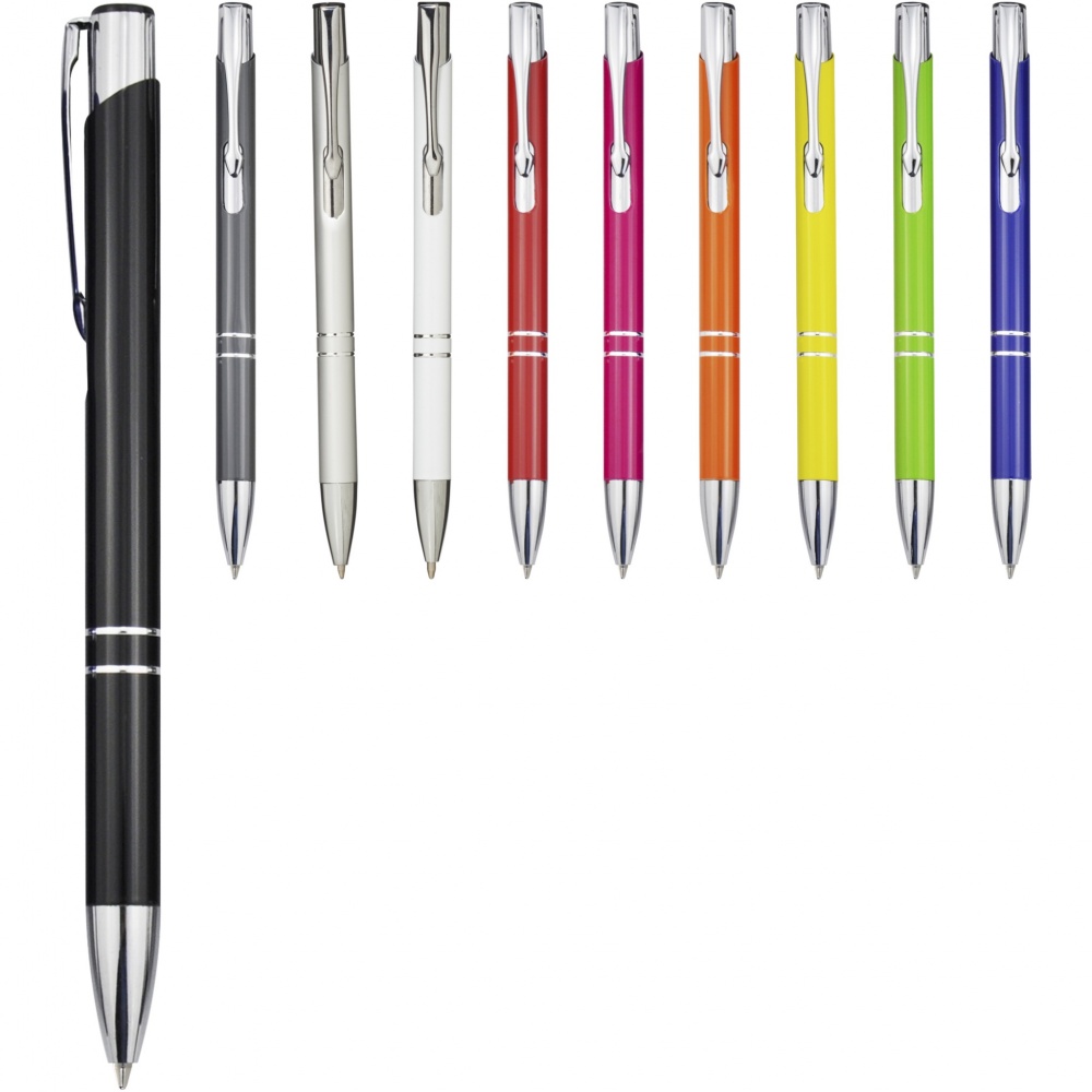 Logotrade promotional product picture of: Moneta aluminium click ballpoint pen (black ink)