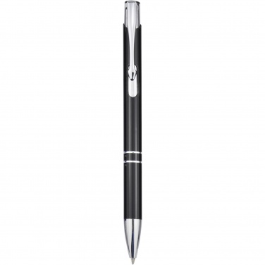Logo trade corporate gifts picture of: Moneta aluminium click ballpoint pen (black ink)