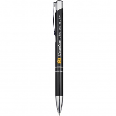 Logotrade promotional product image of: Moneta aluminium click ballpoint pen (black ink)