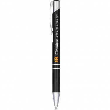 Logo trade promotional gift photo of: Moneta anodized aluminium click ballpoint pen