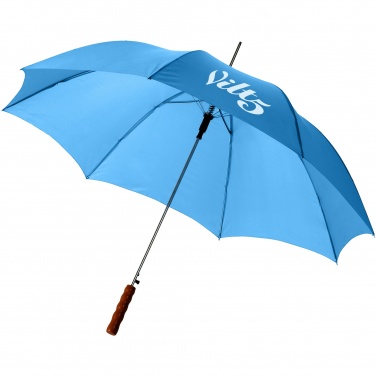 Logo trade promotional merchandise image of: Lisa 23" auto open umbrella with wooden handle