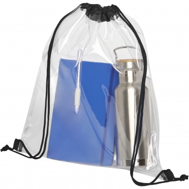 Logo trade business gift photo of: Lancaster transparent drawstring bag 5L