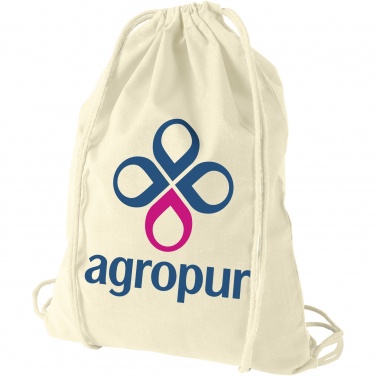 Logotrade promotional item picture of: Oregon 100 g/m² cotton drawstring bag 5L