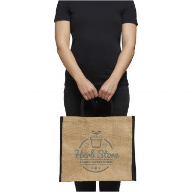 Logo trade advertising products picture of: Harry coloured edge jute tote bag 25L