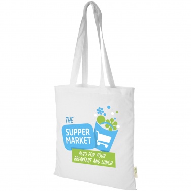 Logo trade promotional merchandise image of: Orissa 100 g/m² organic cotton tote bag 7L