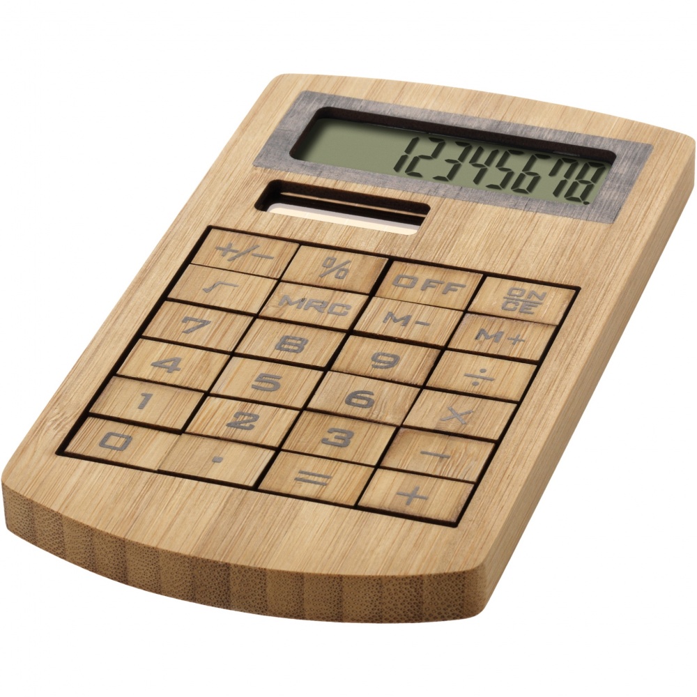 Logo trade corporate gift photo of: Eugene calculator made of bamboo
