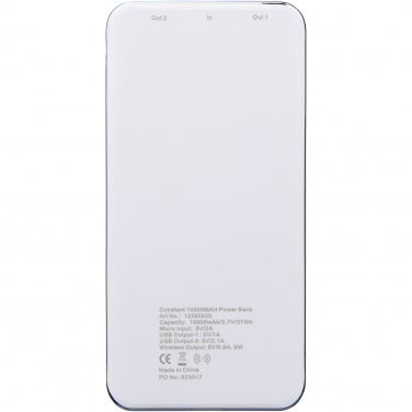 Logo trade promotional products image of: Constant 10.000 mAh wireless power bank with LED