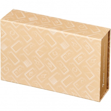 Logo trade promotional giveaway photo of: Future 6000 mAh bamboo/fabric wireless power bank