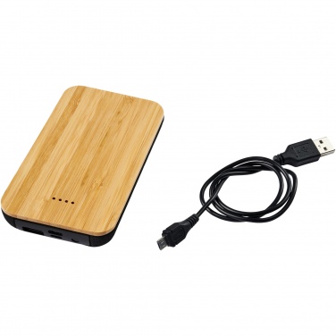 Logo trade advertising product photo of: Future 6000 mAh bamboo/fabric wireless power bank