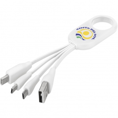 Logo trade promotional products picture of: Troup 4-in-1 charging cable with type-C tip