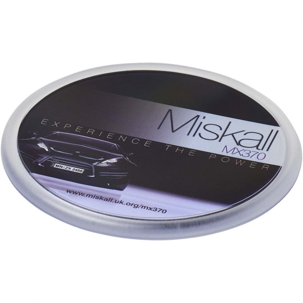 Logo trade promotional merchandise image of: Ellison round plastic coaster with paper insert