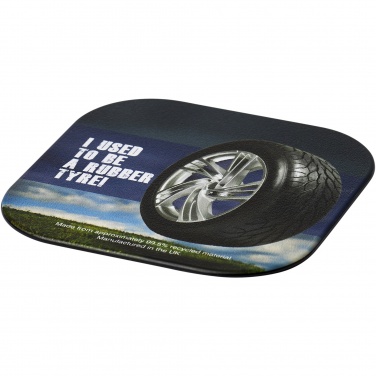 Logotrade business gift image of: Brite-Mat® square coaster with tyre material