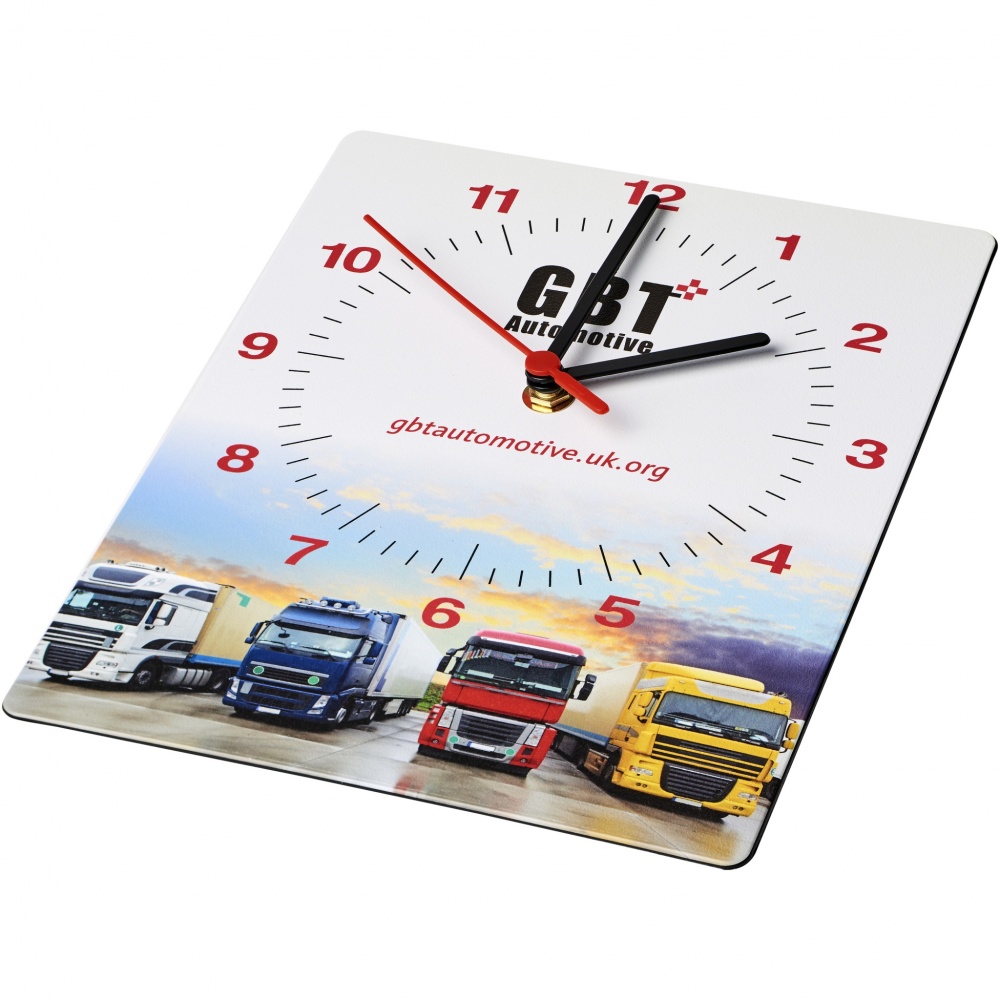 Logo trade promotional gifts picture of: Brite-Clock® rectangular wall clock