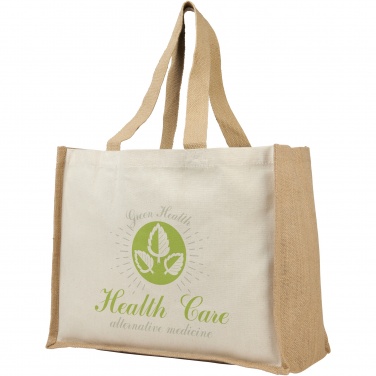 Logo trade promotional item photo of: Varai 320 g/m² canvas and jute shopping tote bag 23L