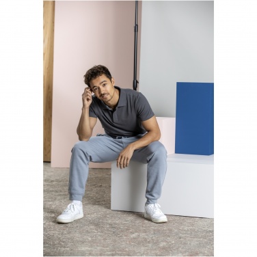 Logo trade corporate gifts picture of: Graphite short sleeve men’s organic polo