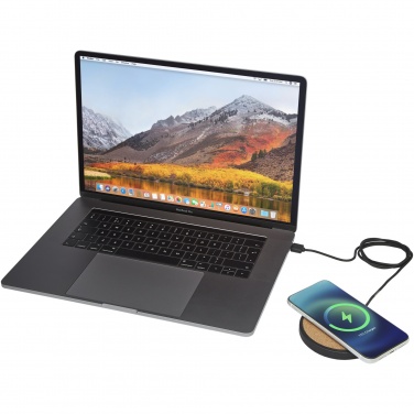 Logotrade promotional product image of: Kivi 10W limestone/cork wireless charging pad