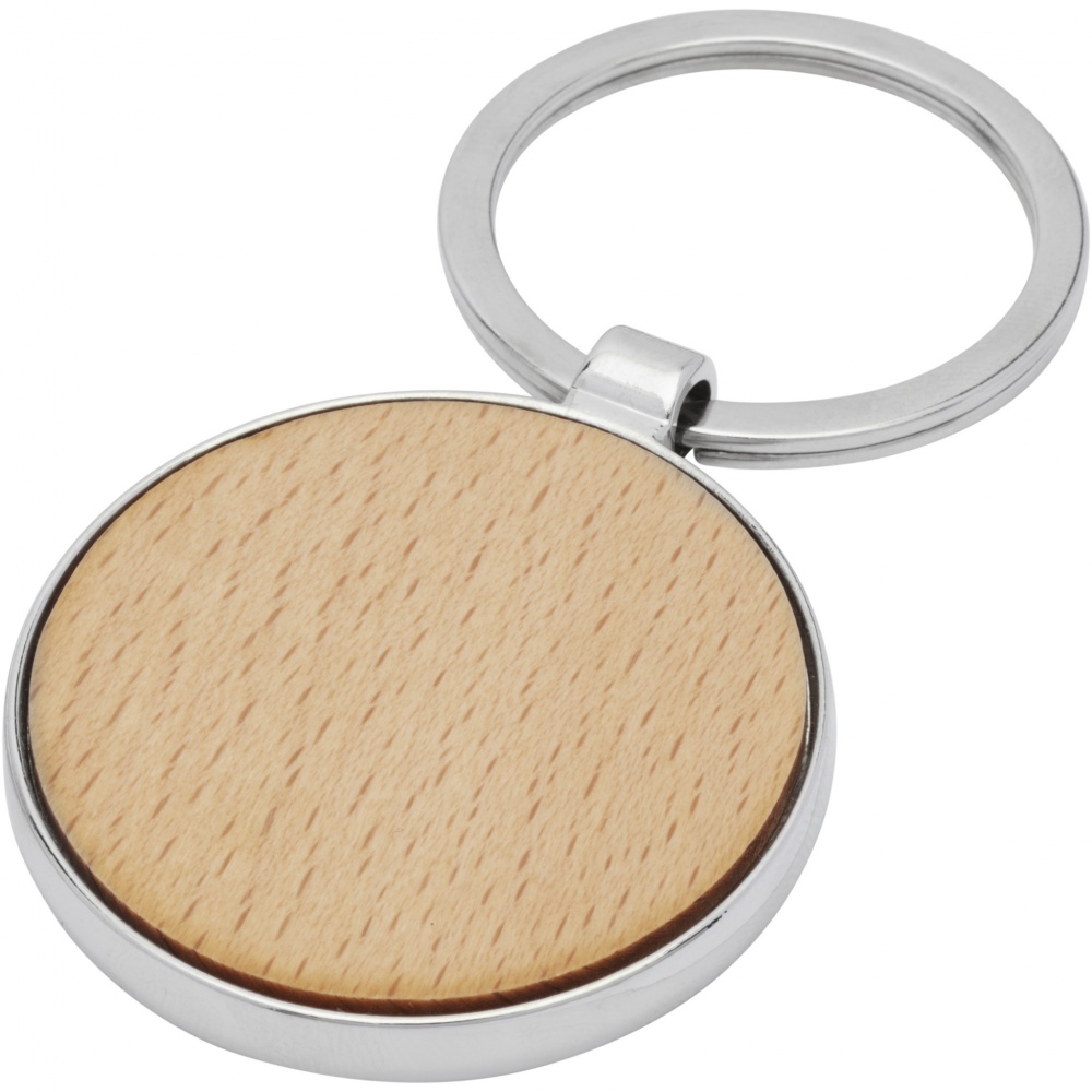Logotrade promotional gift picture of: Moreno beech wood round keychain
