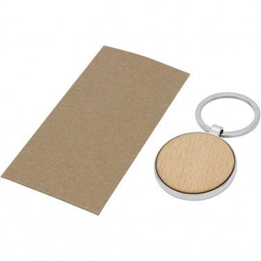 Logotrade corporate gift picture of: Moreno beech wood round keychain