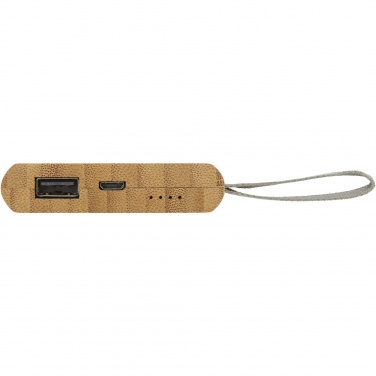 Logo trade corporate gifts image of: Tulda 5000 mAh bamboo power bank