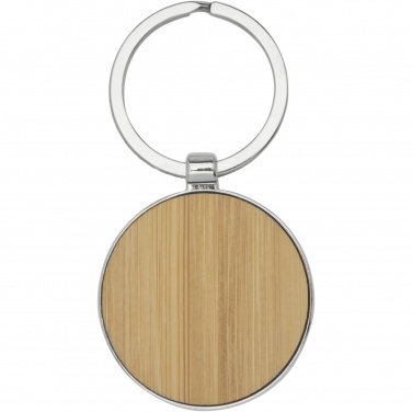 Logo trade promotional merchandise picture of: Nino bamboo round keychain