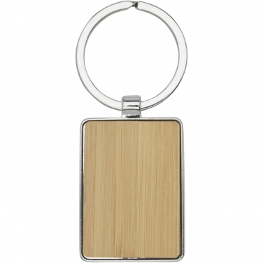 Logo trade promotional gifts image of: Neta bamboo rectangular keychain